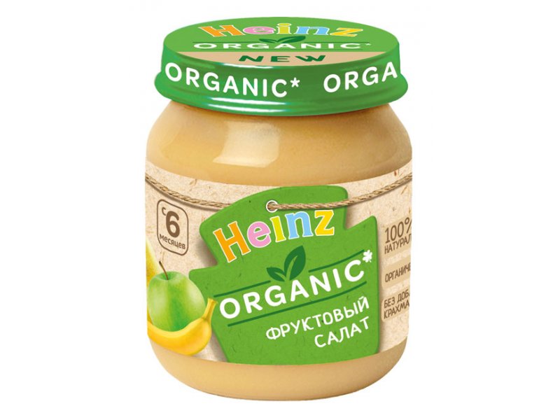 

Пюре Heinz Organic Фруктовый салат 120 г, стекло