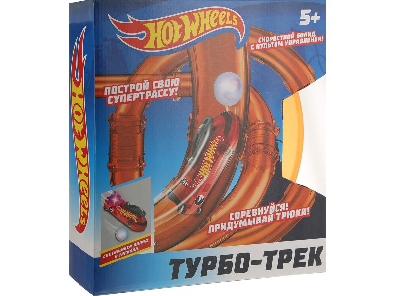 

Игрушка 1Toy Hot Wheels Турбо-трек (20 деталей, ИК управл., 1 болид, со светом)