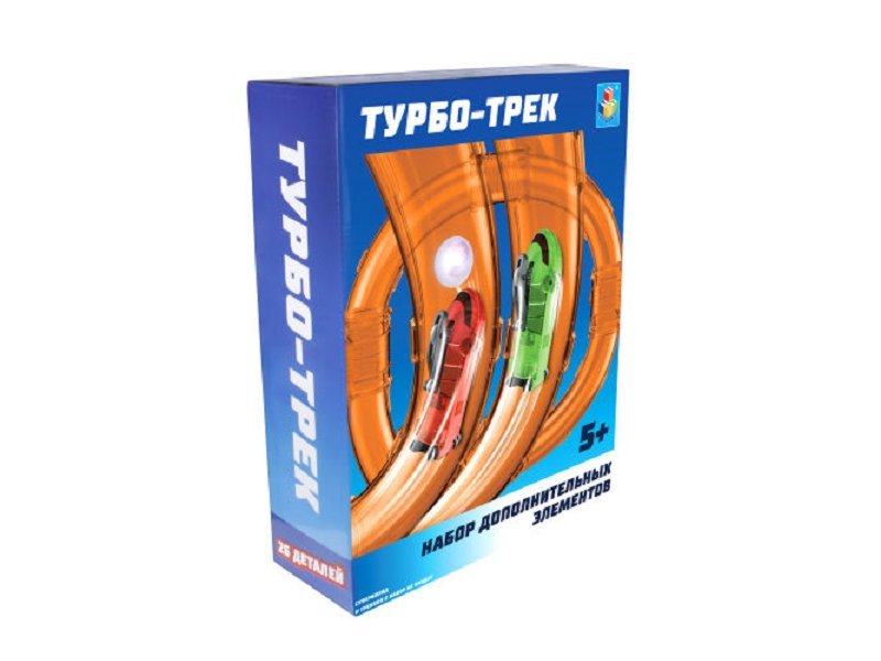 

Игрушка 1Toy Турбо-трек набор дополнительных элементов (26 деталей)