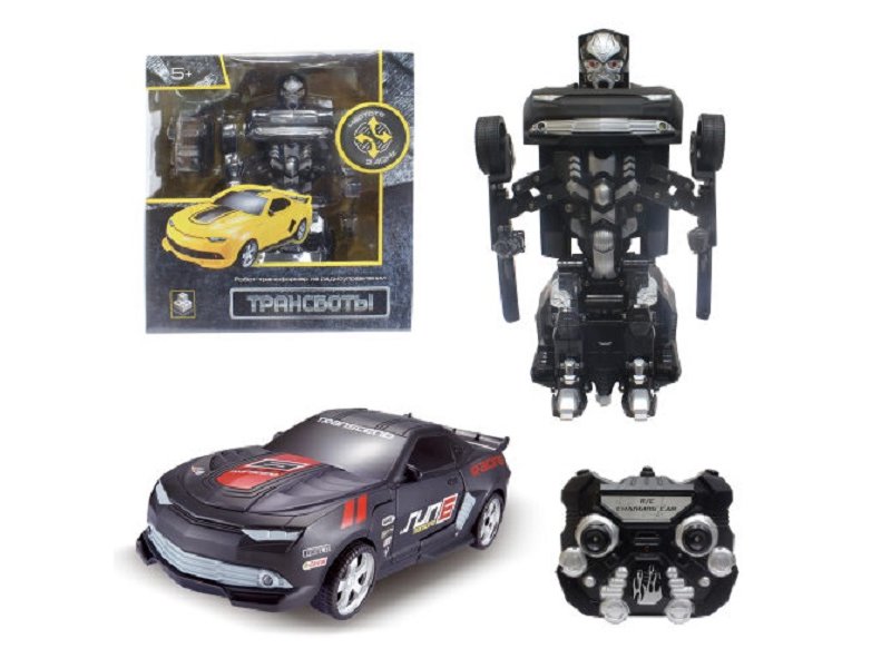 

Игрушка 1Toy Робот на р/у 2,4GHz, трансформирующийся в маслкар, 30 см черный