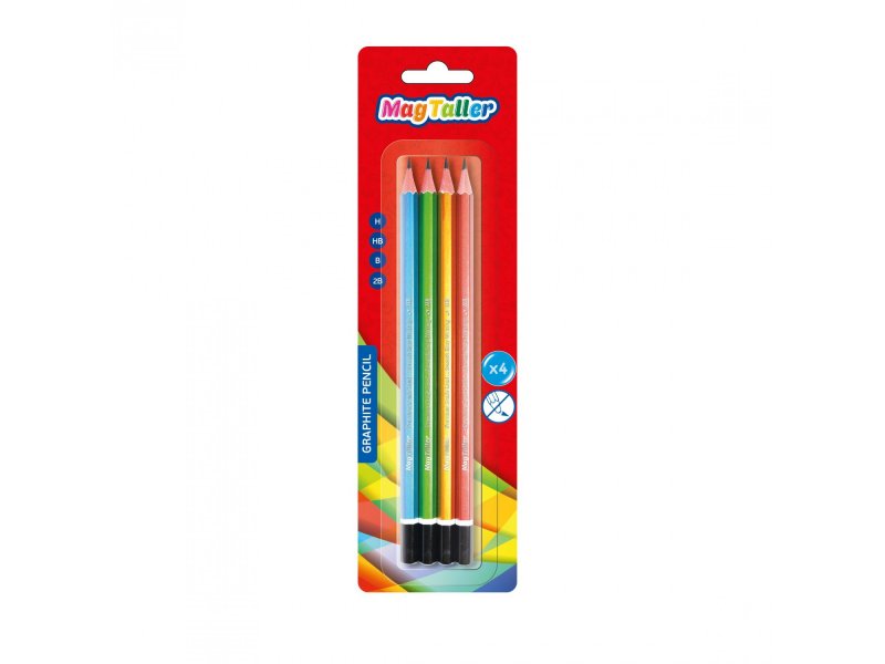 

Карандаши Herlitz чернографитные, Magtaller H, HB, B, BB, 4 шт.