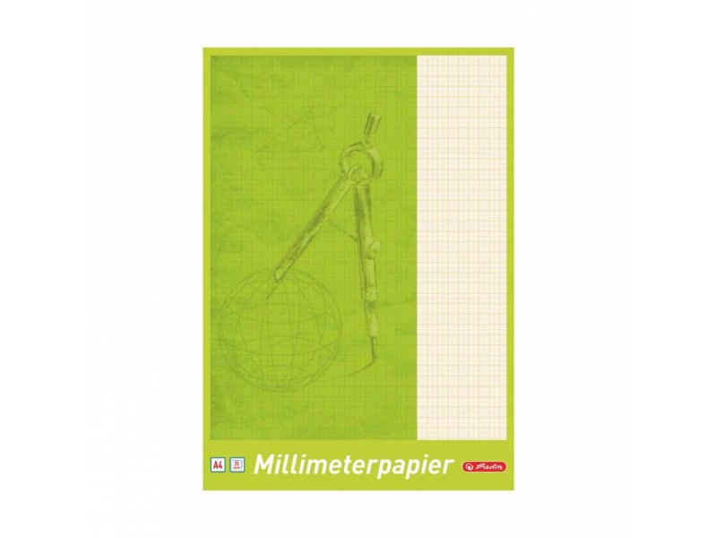 

Бумага Herlitz, Миллиметровка, А4, 80g/m, 25 л.