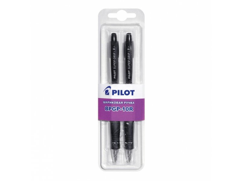 

Ручки Pilot, BPGP-10R-F, 0.7 мм, черная 2 шт.