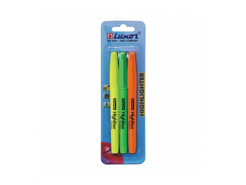 

Текстмаркеры Luxor, Highlighters, 1-3.5 мм, 3 шт.