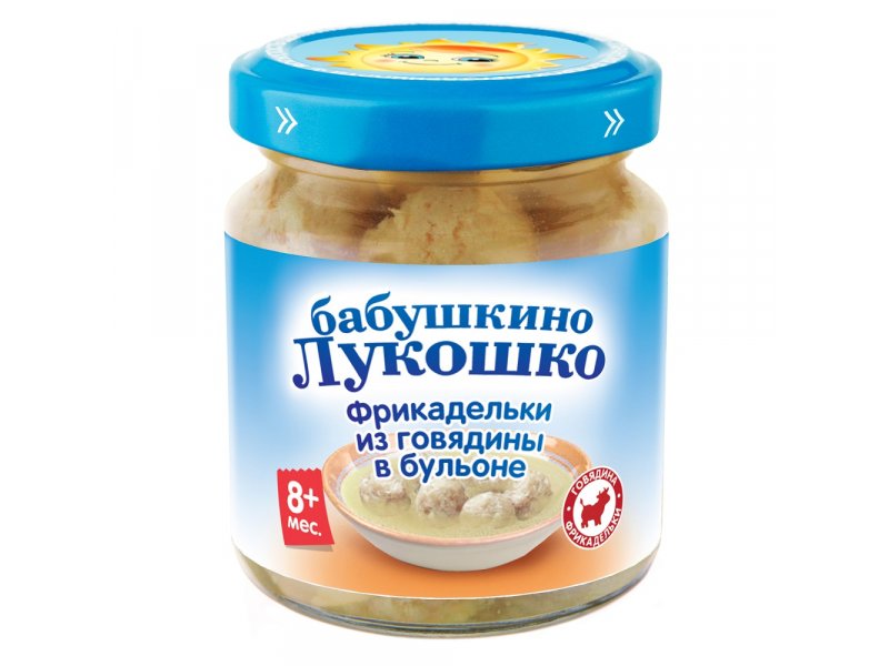 

Пюре Бабушкино Лукошко Фрикадельки из говядины в бульоне, 100 г