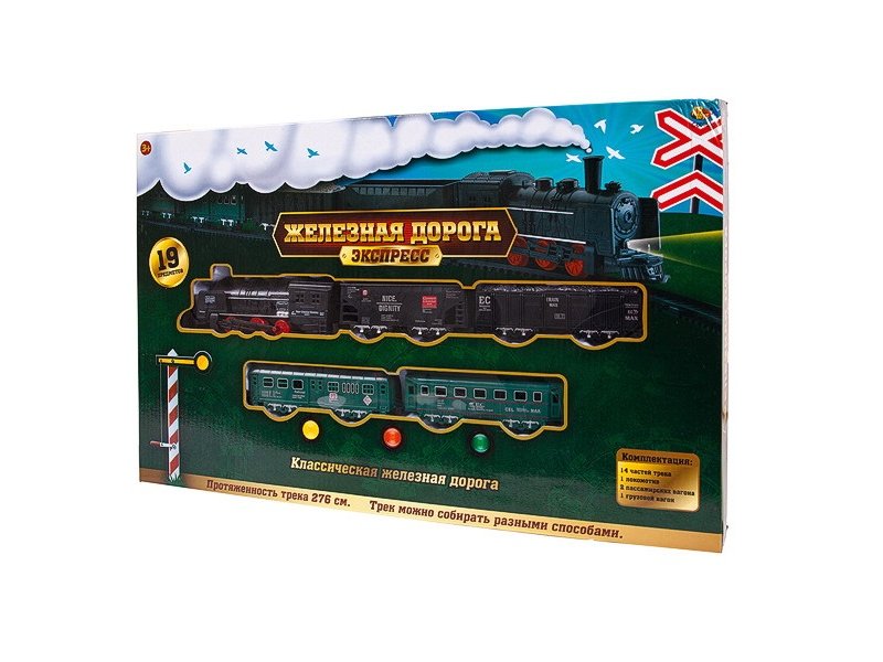 ABtoys Железная дорога Abtoys, Экспресс, 276 см, эл/мех, 19 предметов abtoys железная дорога abtoys экспресс 26 деталей