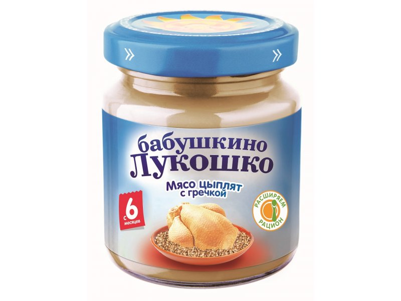 

Пюре Бабушкино Лукошко Цыпленок, гречневая крупа 100 г