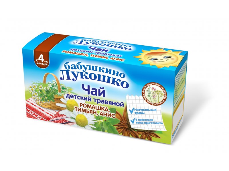 

Чай Бабушкино Лукошко ромашка, тимьян, анис 20 г