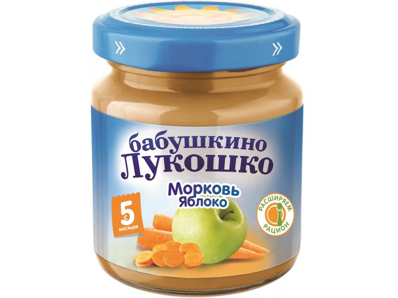 

Пюре Бабушкино Лукошко Морковь, яблоко 100 г