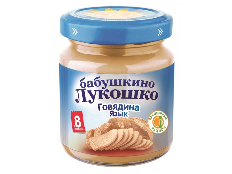 

Пюре Бабушкино Лукошко Говядина с языком 100 г
