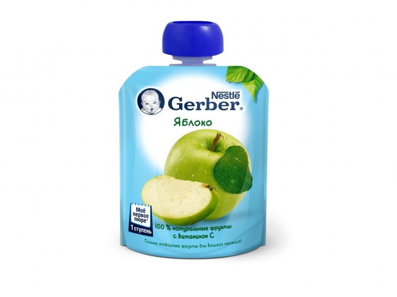 

Пюре Gerber Яблоко 90 г, дойпак