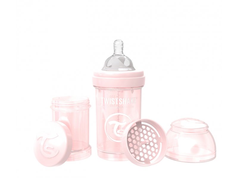 

Бутылочка Twistshake Pearl, антиколиковая для кормления 180 мл розовый