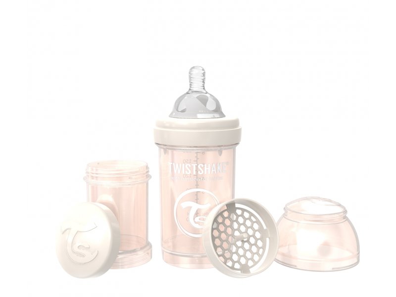 

Бутылочка Twistshake Pearl, антиколиковая для кормления 180 мл шампань