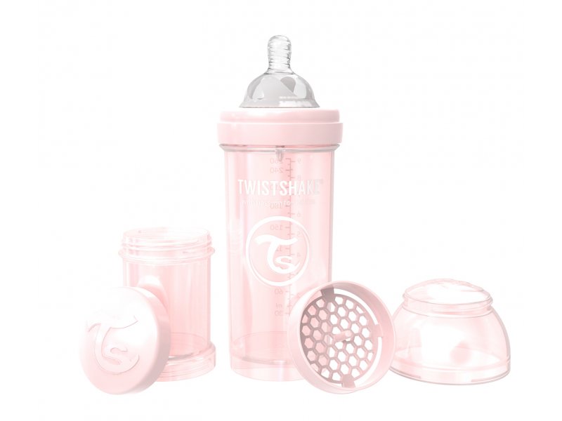

Бутылочка Twistshake Pearl, антиколиковая для кормления 260 мл розовый