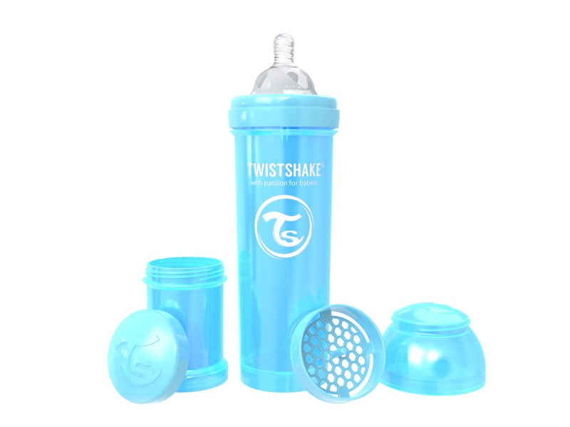 

Бутылочка Twistshake Pearl, антиколиковая для кормления 330 мл синий