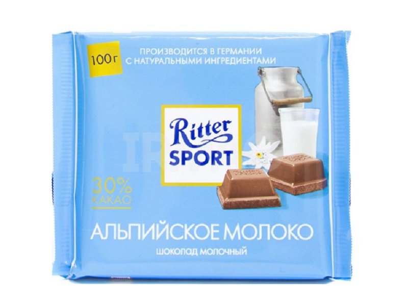 

Шоколад Ritter Sport молочный с альпийским молоком 100 г