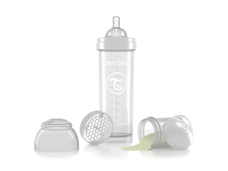 

Бутылочка Twistshake антиколиковая с силиконовой соской 330 мл белый