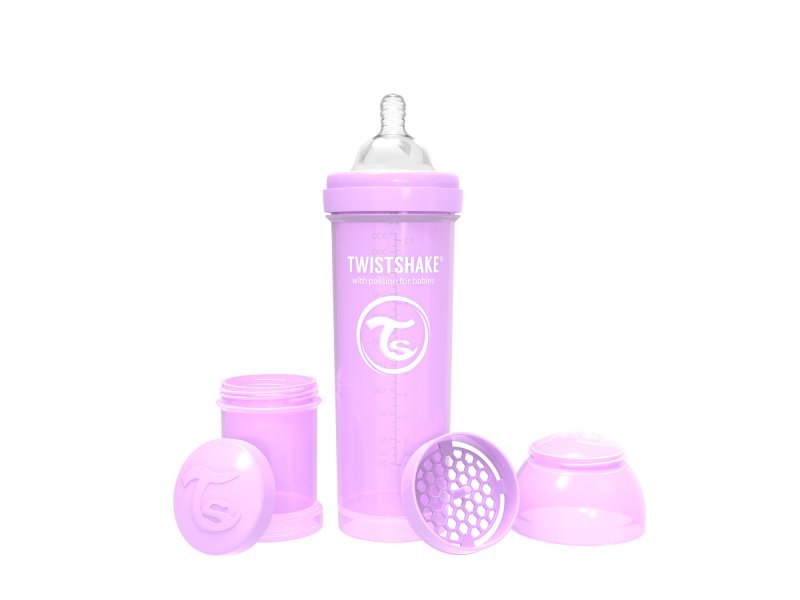 

Бутылочка Twistshake Pastel антиколиковая для кормления 330 мл фиолетовый