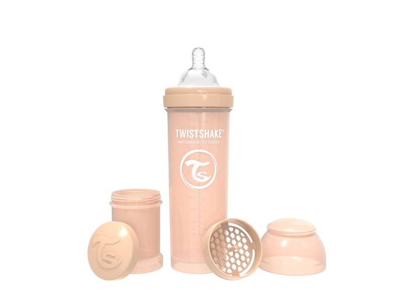 

Бутылочка Twistshake Pastel антиколиковая для кормления 330 мл бежевый