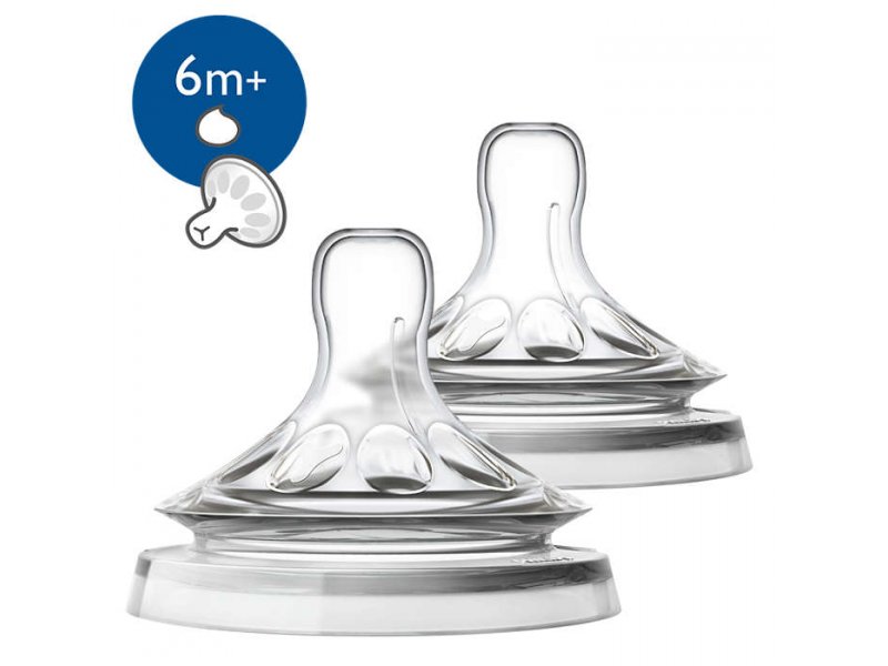 

Соска Philips Avent серии Natural 2.0 для густых жидкостей 6 мес.+, 2 шт.