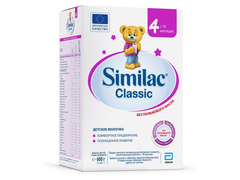 

Смесь Similac 4 Classic молочная 600 г пачка