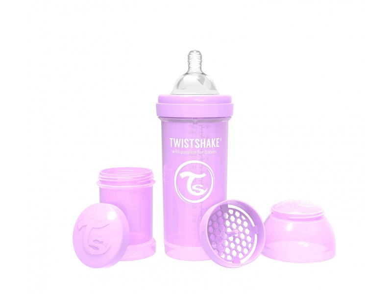 

Бутылочка Twistshake Pastel антиколиковая для кормления 260 мл фиолетовый