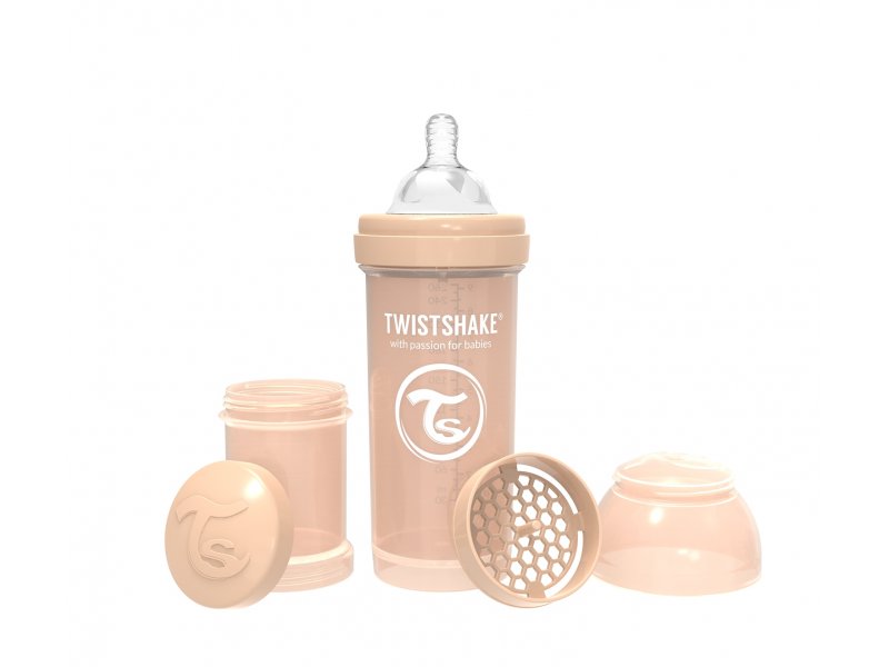 

Бутылочка Twistshake Pastel антиколиковая для кормления 260 мл бежевый