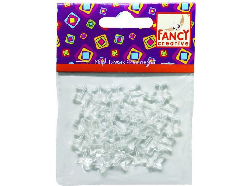 

Бусины Fancy Creative, Звездочки пластиковые прозрачные, 30 шт.