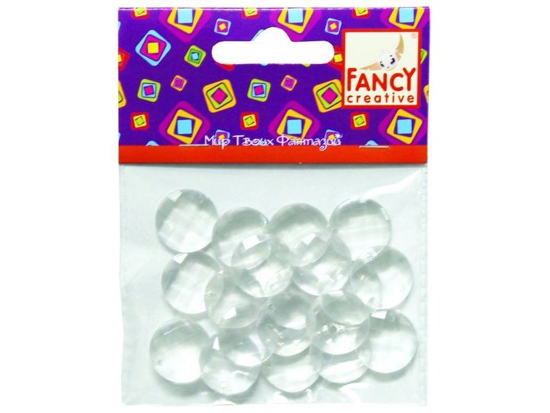 

Бусины Fancy Creative, Капельки пластиковые прозрачные, 20 шт.