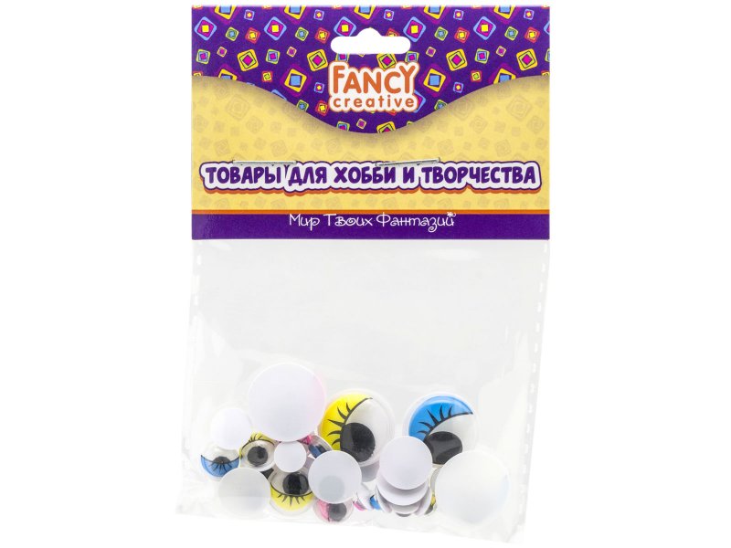 

Глаза Fancy Creative c ресницами декоративные цветные 24 шт.