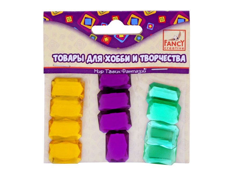 

Камни Fancy Creative самоклеящиеся Восьмиугольники разноцветные, 1,3*1,6 см, 12 шт.