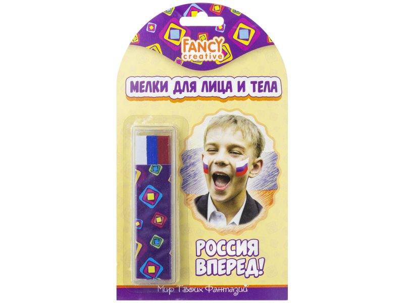 

Мелки Fancy Creative для лица и тела, Россия, вперед!, 16 г