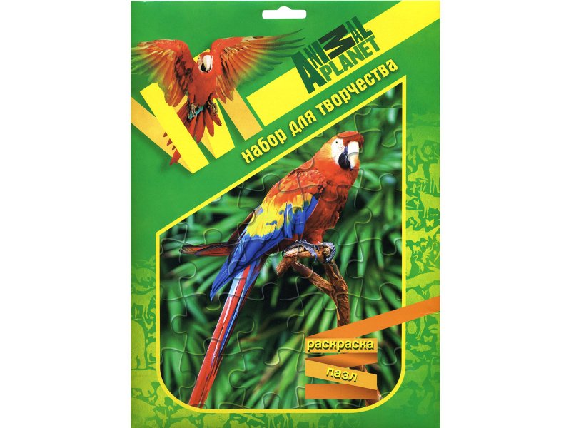 

Раскраска-пазл Action!, Animal Planet Попугай 20*26 см