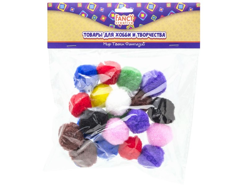 

Помпоны Fancy Creative, d=3 см, 20 шт.