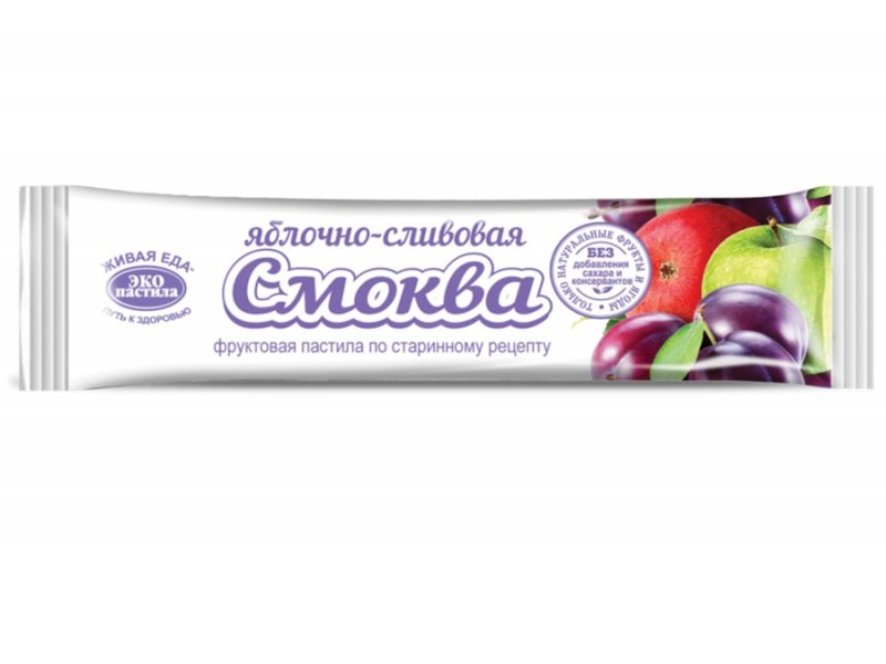 

Смоква ЭкоПастила фруктовая Яблочно-сливовая, 30 г