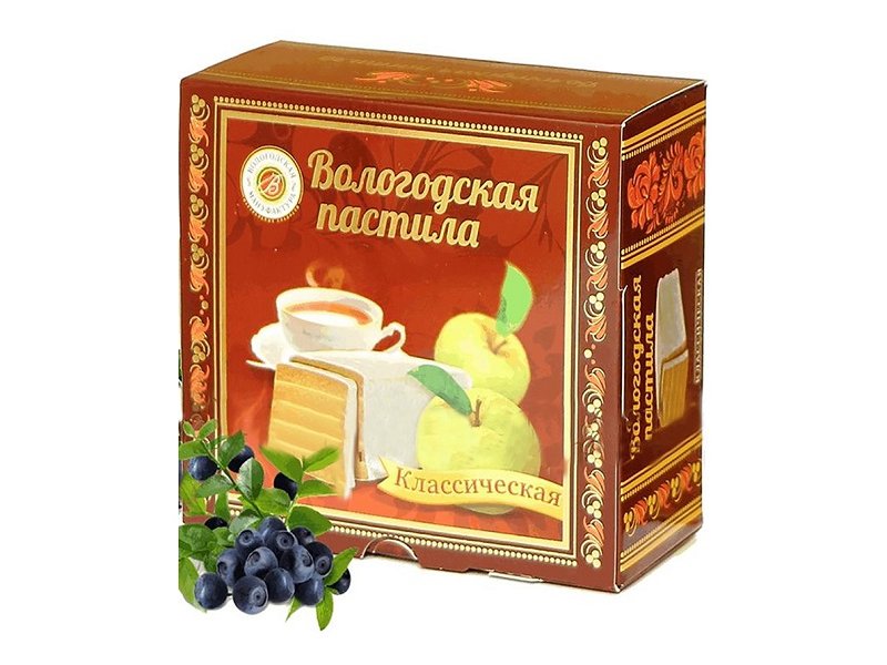

Пастила Вологодская мануфактура классическая с черникой, 150 г