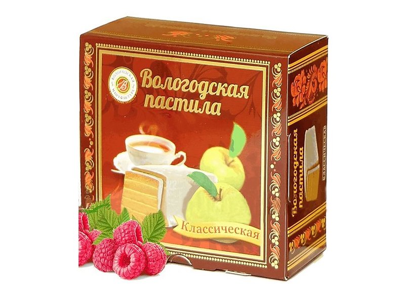 

Пастила Вологодская мануфактура классическая с малиной, 150 г