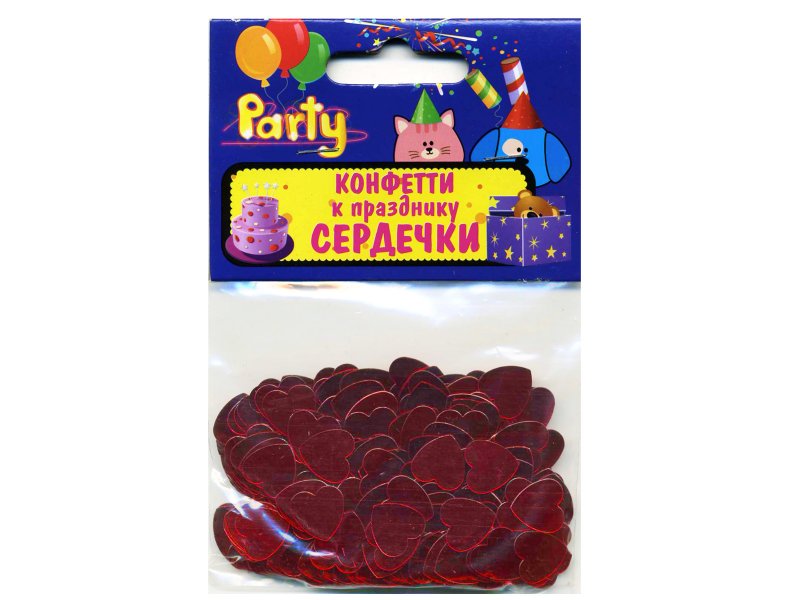 

Конфетти Action!, к празднику Сердечки, 1 см, красные, 14 г