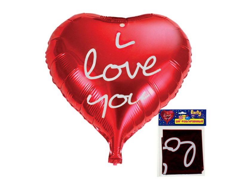 

Шар Action! фольгированный I love you, cердце, 47*51 см