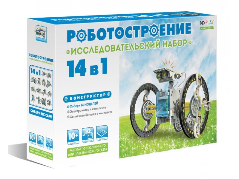 

Конструктор ND Play Роботостроение 14 в 1 серый