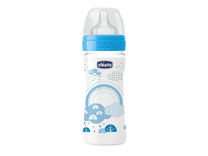 

Бутылочка Chicco Well-Being Boy силиконовая соска, средний поток, 250 мл
