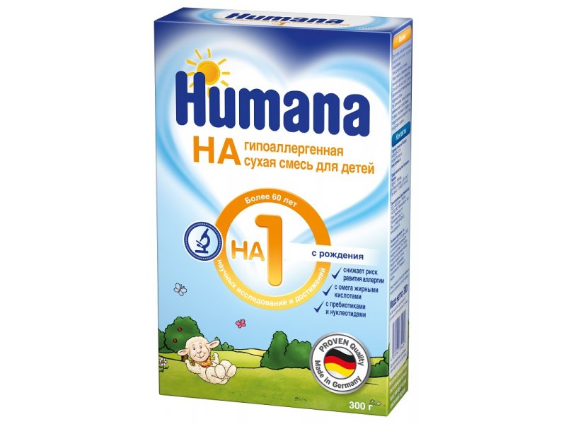 

Смесь Humana 1 HA с рождения 300 г