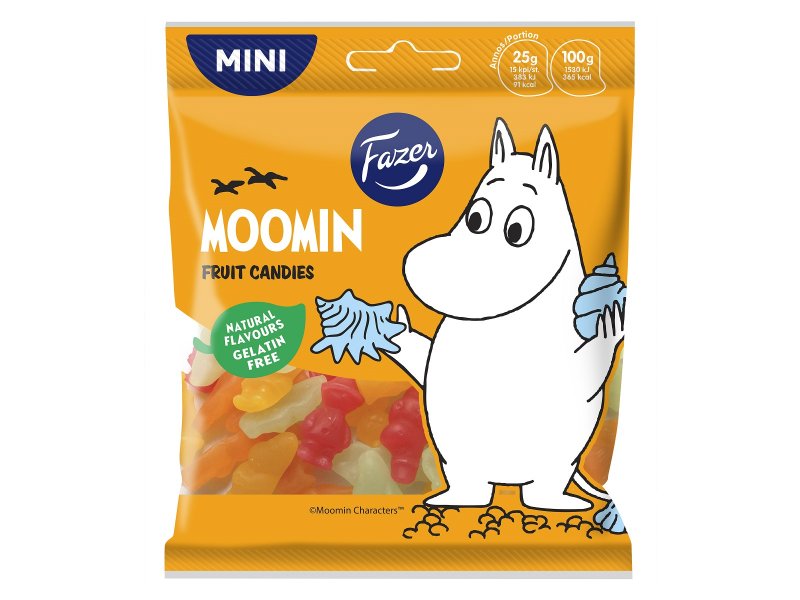 

Мармелад Fazer, Moomin жевательный с фруктовыми вкусами 80 г