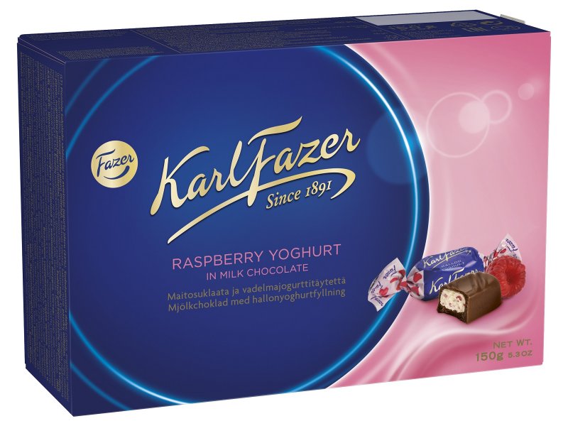 

Конфеты Fazer шоколадные с начинкой из малинового йогурта 150 г