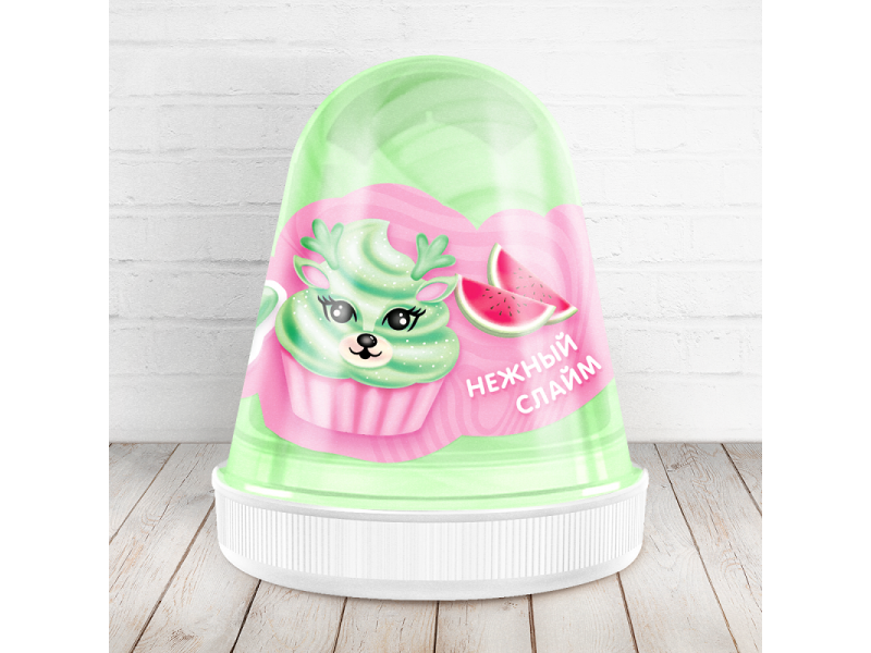 

Слайм KiKi Fluffy Монстер слайм, 100 г Арбуз