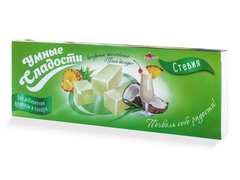 

Конфеты Умные сладости желейные со вкусом пина-колада 90 г