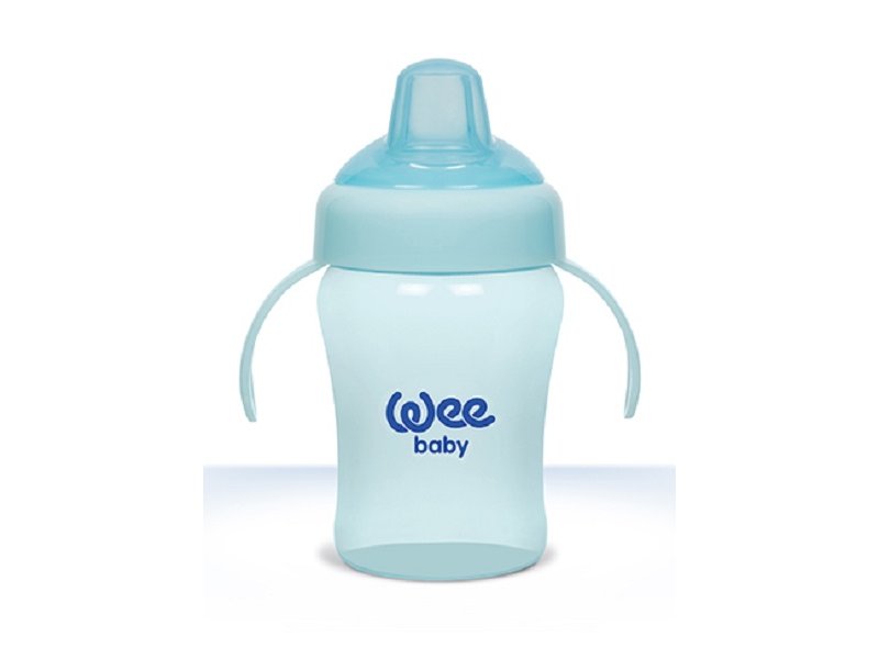 Wee Baby Поильник-непроливайка Wee Baby с крышкой и ручками 240 мл голубой ножницы кустарниковые с телескопическими овальными ручками н