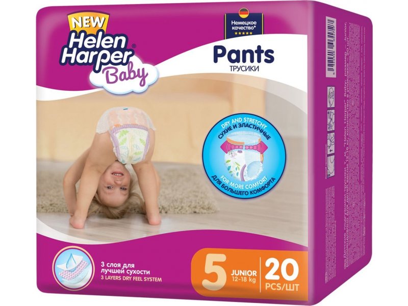Helen Harper Подгузники-трусики Helen Harper Baby junior, 12-18 кг 20 шт.
