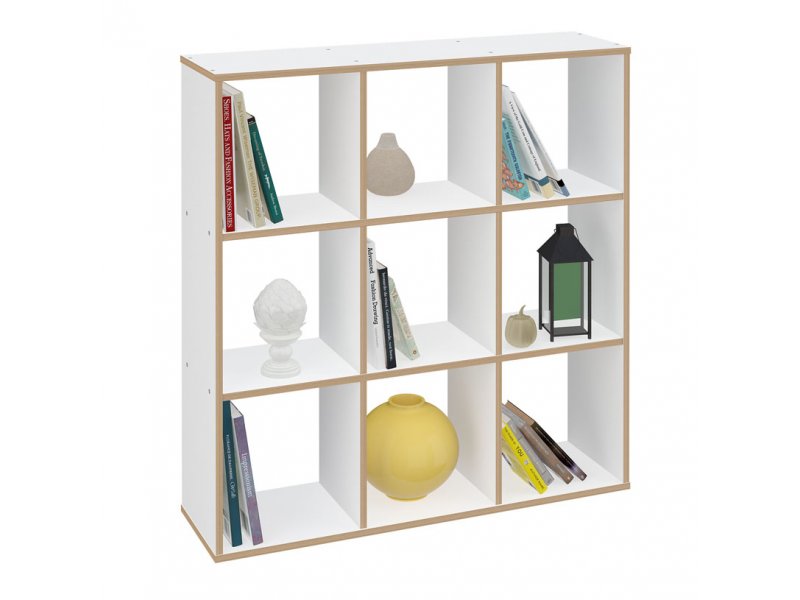 Polini Стеллаж Polini Home Smart Кубический 9 секций, белый белый/фанера