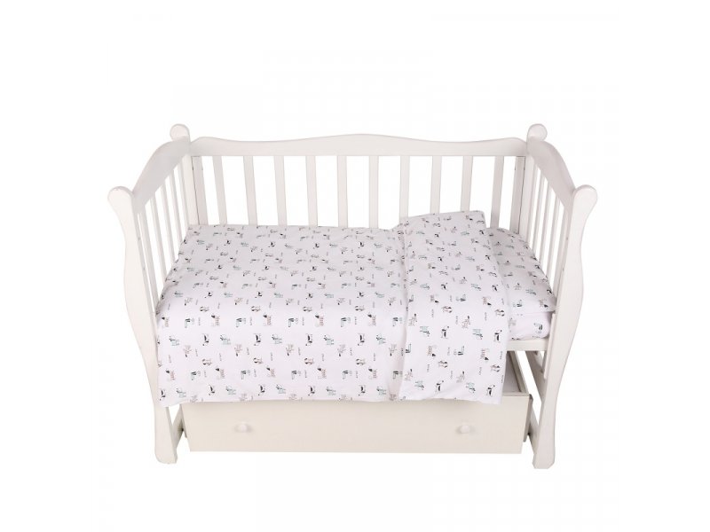 AmaroBaby КПБ 3 предмета AmaroBaby Exclusive Original Collection Собачки/белый кпб b 120